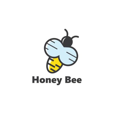 Bal Arısı Şablonu vektör resimleme tasarımı