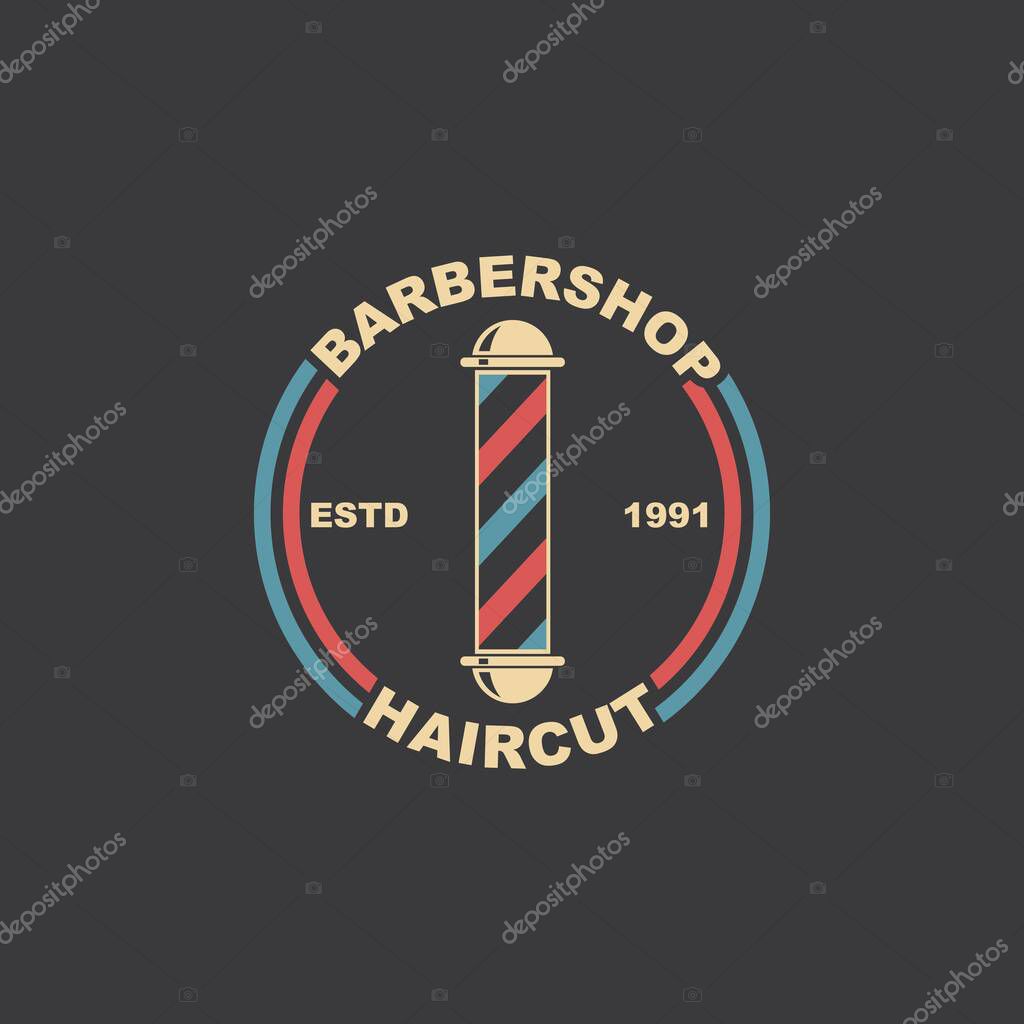 Barber shop icon vector icon template