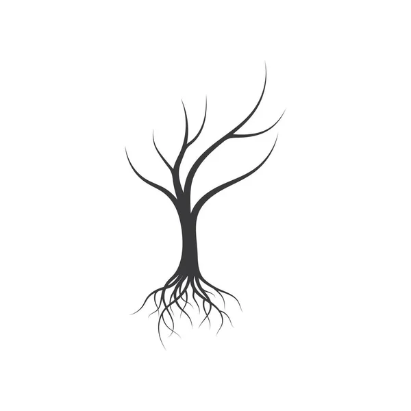 Pohon Tanpa Desain Vektor Ikon Daun - Stok Vektor