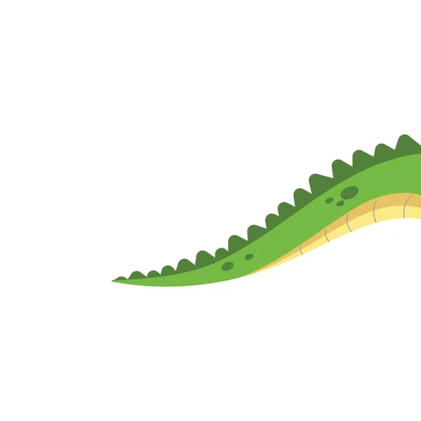 Krokodýlí Ocas Vektor Ilustrace Design Šablona Web — Stockový vektor
