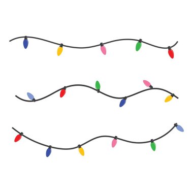 Noel Ampul Dekorasyonu Vektör Çizim Şablonu