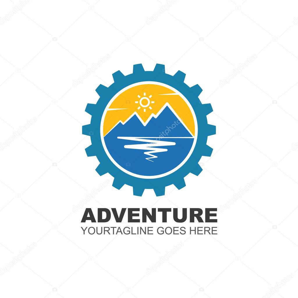 High Mountain icon  vector illustration design Template