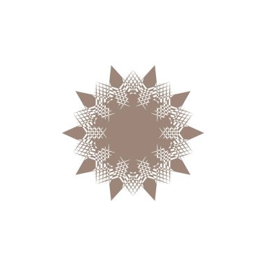 soyut mandala dekorasyon vektör çizim şablonu