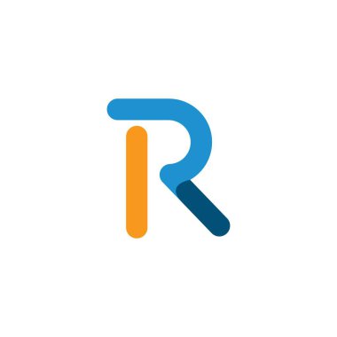 R harfi simge iş vektör tasarım şablonu