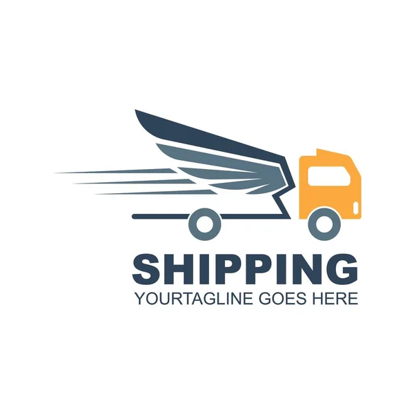 Shipping Truck Icon Vector Illustration Design Template — Stock Vector
