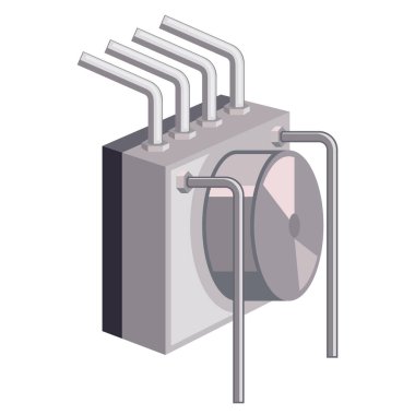 Araba Kilitsiz Fren Sistemi Pompalama Vektör Çizim Elemanı Şablonu