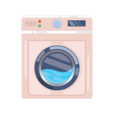 çamaşır makinesi vektör illüstrasyon element tasarım şablonu