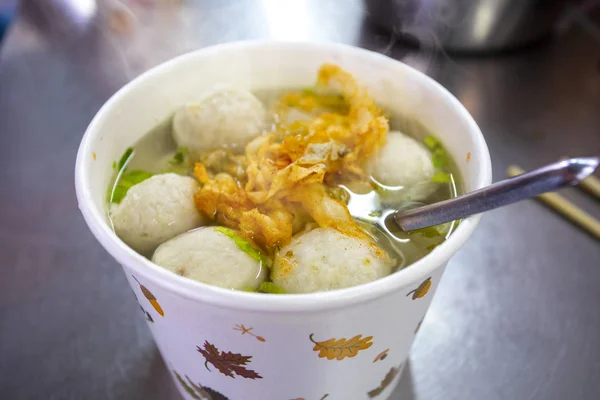 Taiwan\'s authentic snacks, winter fish ball soup, sailfish ball soup made of sailfish,