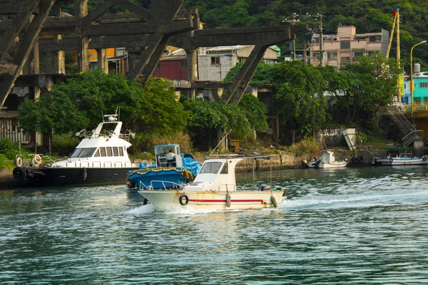 Észak Tajvani Halászkikötő Keelung Béke Sziget Halászkikötője Egy Nagyon Szép — Stock Fotó