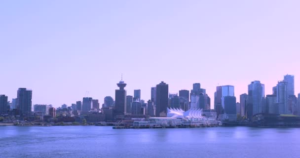 Canada Vancouver Beautiful Harbour City Transportation Hub North America — Stock Video