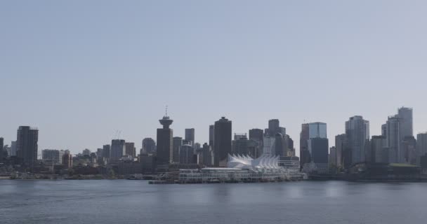 Canada Vancouver Beautiful Harbour City Transportation Hub North America — ストック動画