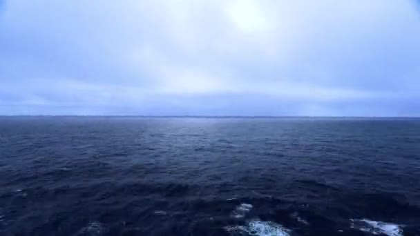 Plavba Moři Aljašce Usa Klidu Moře Brzy Ráno — Stock video