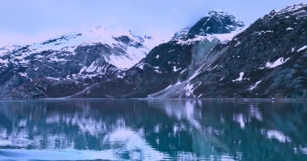 冰川湾国家公园 阿拉斯加 是世界的自然遗产 全球变暖 冰川融化 — 图库视频影像