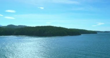 Cruise Vancouver, Alaska Denizi, ABD, öğleden sonra güneşinde güzel defne sahne