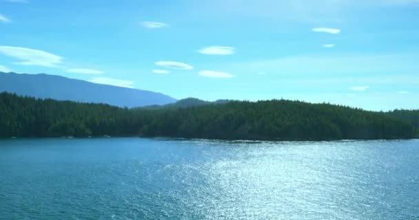 Kreuzfahrt Nach Vancouver Der Alaska Meer Usa Schöne Bucht Landschaft — Stockvideo