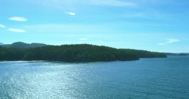 Cruzeiro Para Vancouver Mar Alasca Eua Belas Paisagens Baía Sol — Vídeo de Stock