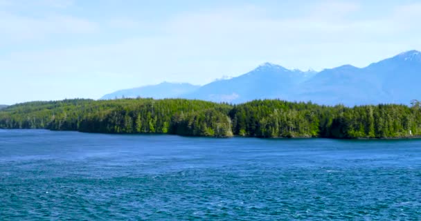 Rejs Vancouver Morzu Alasce Usa Piękne Krajobrazy Zatoki Popołudniowym Słońcu — Wideo stockowe