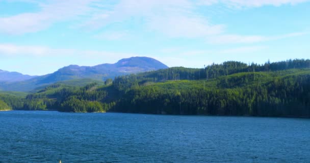 Kreuzfahrt Nach Vancouver Der Alaska Meer Usa Schöne Bucht Landschaft — Stockvideo