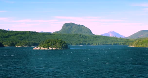 Κρουαζιέρα Στο Βανκούβερ Στη Θάλασσα Της Αλάσκας Στις Ηπα Πανέμορφο — Αρχείο Βίντεο
