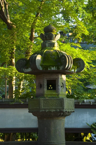 日本上野東商宮 石灯籠 — ストック写真