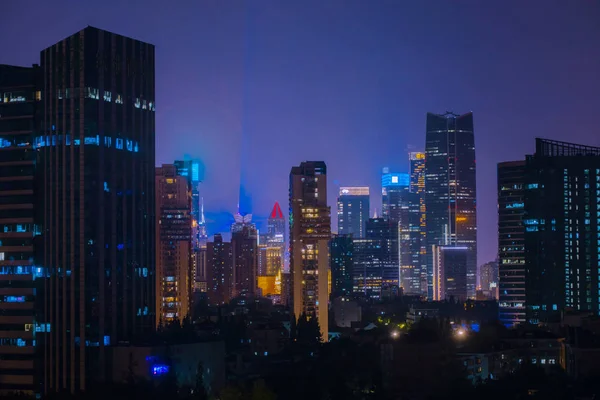 Cidade Mais Próspera Xangai Xangai Cenas Noturnas Xangai — Fotografia de Stock