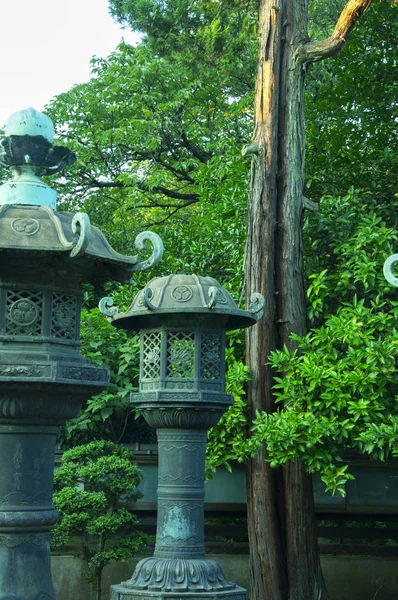 Tokio Japón Ueno Toshogu Edificio Histórico Linterna Cobre —  Fotos de Stock