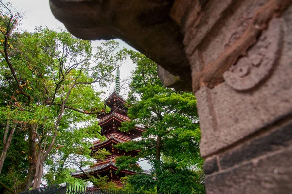 Tóquio Japão Famoso Marco Ueno Toshogu Pagode Cinco Andares Templo — Fotografia de Stock