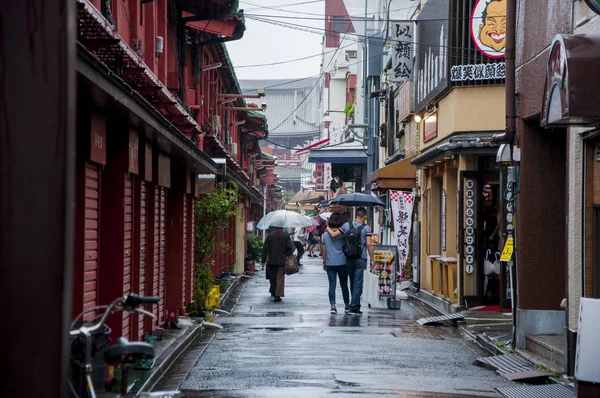 Tokio Japón Templo Asakusa Calle Comercial Leimen — Foto de Stock