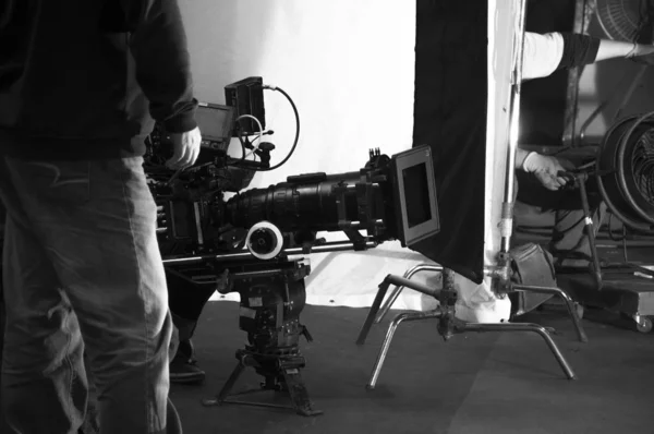Film Commerciële Studio Professionele Camera Personeel Studio — Stockfoto