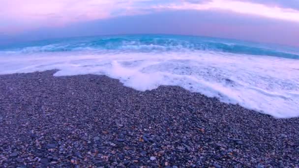 Hualien Ταϊβάν Όμορφες Λευκές Παραλίες Και Κύματα Του Qixingtan — Αρχείο Βίντεο