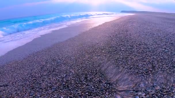 Hualien Taiwan Prachtige Witte Stranden Golven Van Qixingtan — Stockvideo