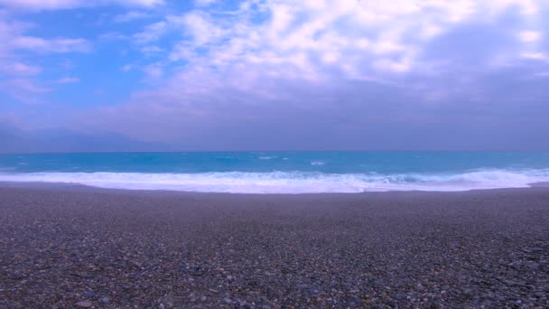Hualien Taiwan Belas Praias Brancas Ondas Qixingtan — Vídeo de Stock