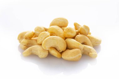 Nuts with kidney-shaped drupes, Anacardium occidentale, also known as tree peanuts clipart