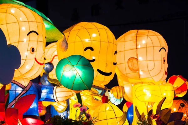 Chinesische Traditionelle Feste Neujahr Laternenfest Zhongyuan Purdue Werden Wunderschöne Und — Stockfoto
