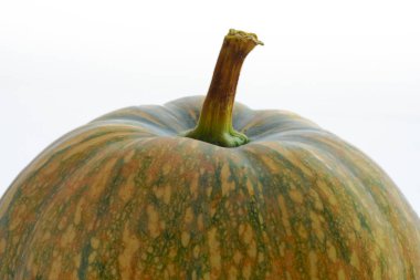 Beyaz arkaplanda taze balkabağı