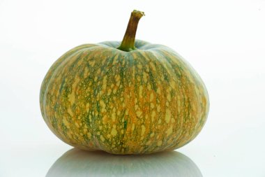 Beyaz arkaplanda taze balkabağı