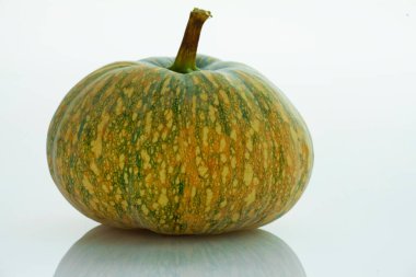 Beyaz arkaplanda taze balkabağı