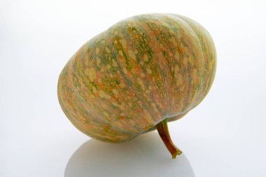 Beyaz arkaplanda taze balkabağı