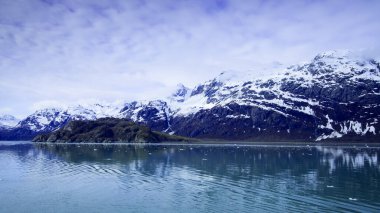 Alaska 'daki Buzul Körfezi Ulusal Parkı' nda seyir gemisi.