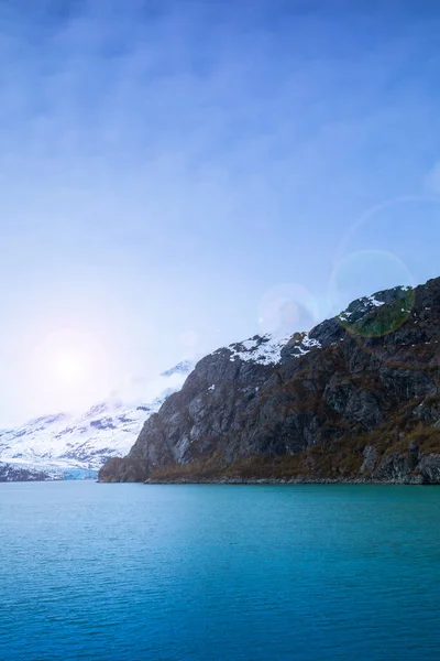 Bateau Croisière Naviguant Dans Parc National Glacier Bay Alaska — Photo