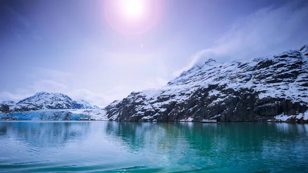 Nave Crociera Vela Nel Glacier Bay National Park Alaska — Foto Stock