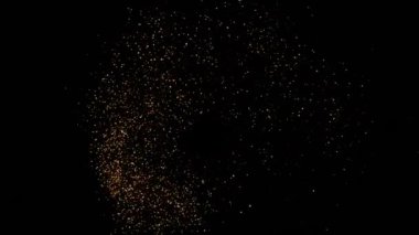 Parlayan altın folyo ve parıldayan ağır çekimde yüksek hızda çekim