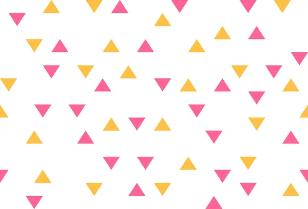 Rosa Amarillo Colorido Abstracto Triángulos Retro Papel Patrón Geométrico Mosaico — Vector de stock