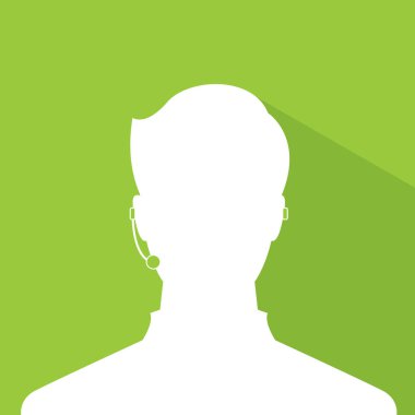Avatar baş profil siluet gölge çağrı merkezi erkek resim ile