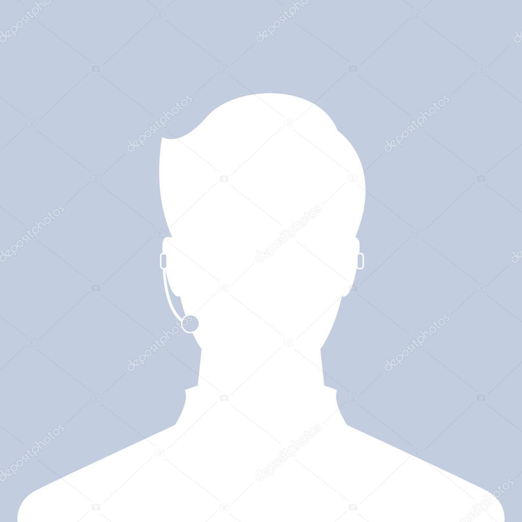 avatar head profile silhouette call center male picture