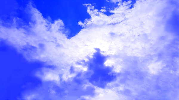 Blue sky with clouds isolated nature background