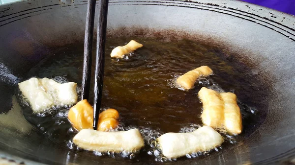 Nahaufnahme Chinesische Frittierte Donuts Stick Hausgemacht — Stockfoto