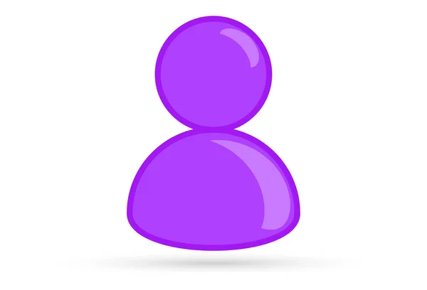 Фиолетовый Мужчина Гей Бисексуального Профиля Изображение Символ Профиля Силуэта Аватар — стоковый вектор