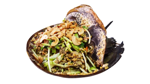 Spicy horseshoe crab egg salad thai food — Stock Photo, Image