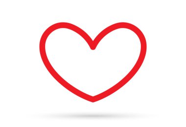 popüler kalp çizim aşk sevgililer işareti sembolü izole